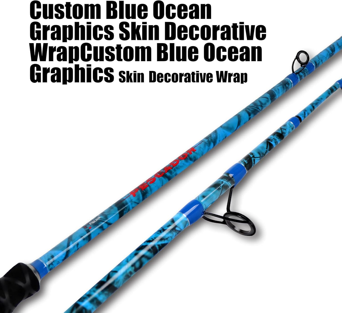 Fiblink 2-Piece Boat Conventional Fishing Rod Portable Spinning/Casting Rod Carbon Fishing Pole