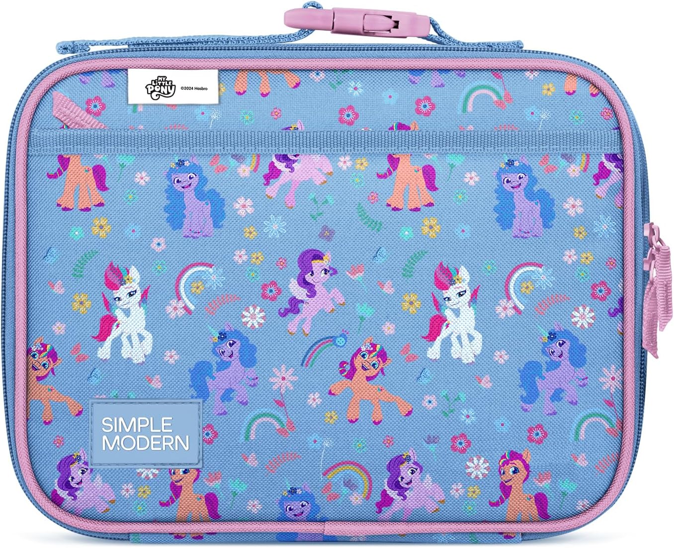Simple Modern My Little Pony Kids Lunch Box for School | Reusable Insulated Lunch Bag for Toddler, Girl, and Boy | Exterior & Interior Pockets | Hadley Collection | My Little Pony Garden of Rainbows